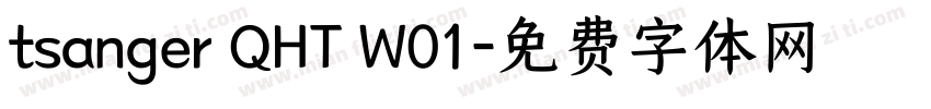 tsanger QHT W01字体转换